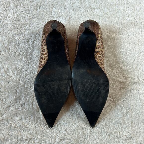 BKE - Buckle leopard and snakeskin pointed toe heels, size Probs 8.5 - Picture 7 of 10